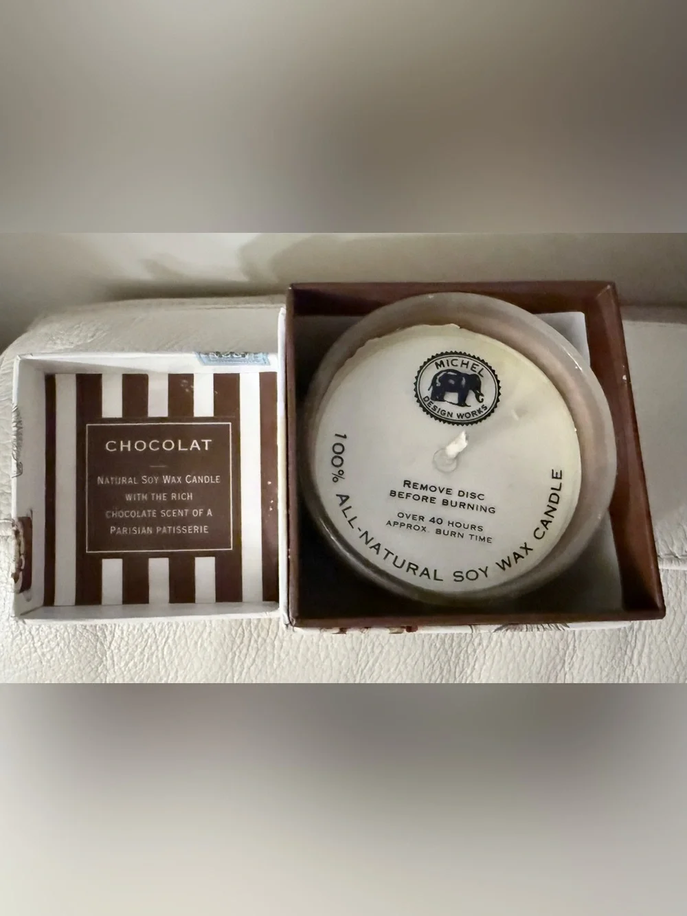 Michel Design Works Chocolate-Themed Trinket Box & Scented Candle Set